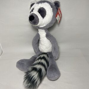 Gund Toothpick Lemur Plush Animal Stuffed 23 inch Grey White Black Paper Tag